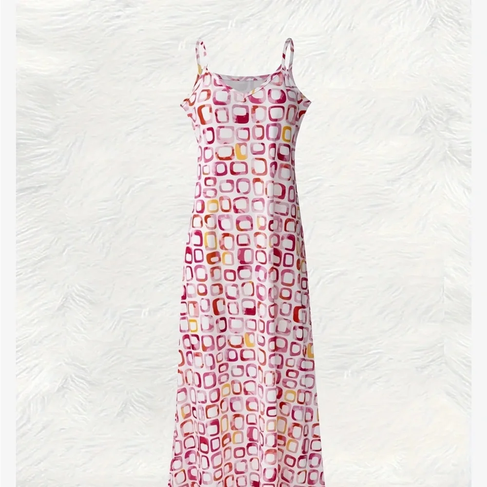 Colorful Geometric Maxi Dress - Picture 3 of 6